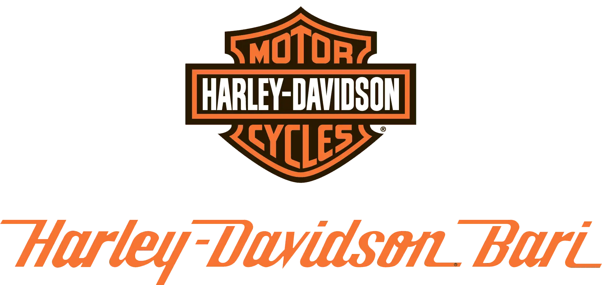 Logo Harley-Davidson con scritta "Harley-Davidson Bari".