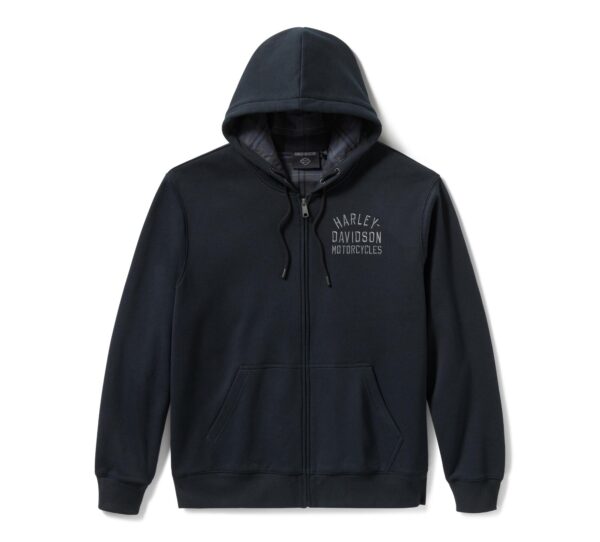 FELPA ZIP CAPPUCCIO FODERATA PLAID 96783-25VM