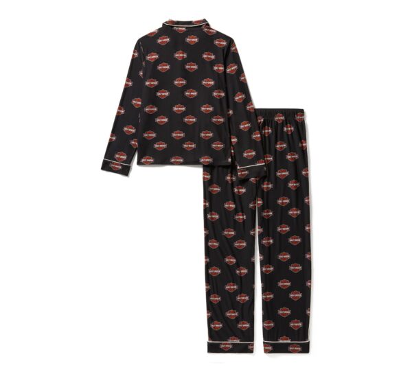 SET PIGIAMA BAR & SHIELD DONNA CON ABBOTTONATURA - immagine 2