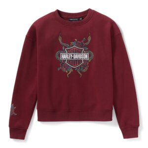 FELPA IN PILE SERPENT ROSE BLING - MAROON BANNER