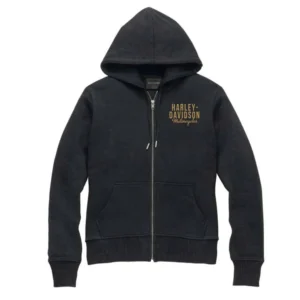 Felpa Donna Harley-Davidson Women's Special Zip Front Hoodie - colore grigio antracite art. 96185-23VW