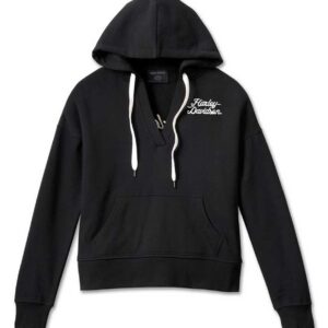 Felpa Donna Harley-Davidson Hoodie Valley Rumblers V-Neck black art. 96667-23VW
