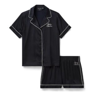 Pigiama da donna in raso con pantaloncini - Harley Black art. 96312-26VW