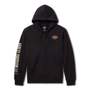 Felpa unisex con cappuccio e zip intera H-D Route 66 Anniversary in pile art. 96806-26VX
