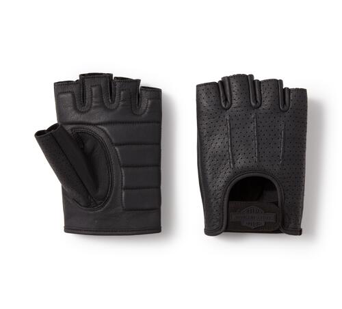 Guanti uomo H-D Perforated Fingerless Leather Riding art. 98117-25VM